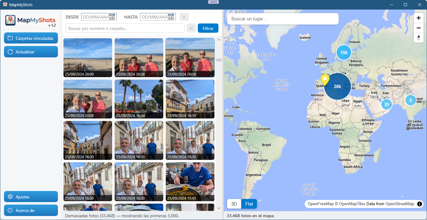App MapMyShots - el mapa de tus fotos en el mundo por ubicación GPS